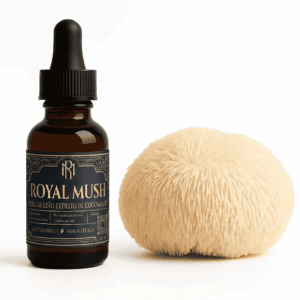 Royal Mush - Extrato de Juba de leão (Lions Mane) 30ml  | Aumente sua Performance Mental  (Hericium erinaceus)
